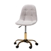 Baxton Studio Kabira Contemporary Glam and Luxe Grey Velvet Fabric and Gold Metal Swivel Office chair - NF02-Grey Velvet/Gold-Office Chair