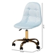 Baxton Studio Kabira Contemporary Glam and Luxe Aqua Velvet Fabric and Gold Metal Swivel Office chair - NF02-Aqua Velvet/Gold-Office Chair
