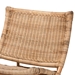 bali & pari Herrara Modern Bohemian Natural Brown Antique Rattan Foldable Lounge Chair - DC8053-Rattan-CC