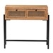 Baxton Studio Santino Modern Industrial Natural Brown Finished Wood and Black Metal 2-Drawer Console Table - JY21A001-Wood/Metal-Console