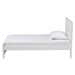 Baxton Studio Neves Classic and Traditional White Finished Wood Twin Size Platform Bed - Neves-White-Twin
