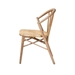 bali & pari Kobe Mid-Century Modern Natural Brown Finished Wood and Rattan Dining Chair - Kobe-Natural-DC
