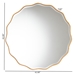 Baxton Studio Weston Modern Glam and Luxe Antique Goldleaf Finished Wood Accent Wall Mirror - RXW-8466