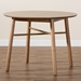 Baxton Studio Denmark Mid-Century Modern French Oak Brown Finished Rubberwood Dining Table - Denmark-French Oak-DT