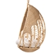 bali & pari Umika Modern Bohemian Natural Brown Rattan Hanging Chair - HC001-Rattan-Hanging Chair