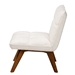 Baxton Studio Darielle Japandi Cream Boucle Fabric and Walnut Brown Finished Rubberwood Accent Chair - BBT5453-Maya-Cream/Walnut-CC