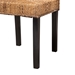 bali & pari Laymi Modern Bohemian Dark Brown Mahogany Wood and Seagrass Dining Chair - Laymi-Mahogany-DC