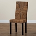 bali & pari Laymi Modern Bohemian Dark Brown Mahogany Wood and Seagrass Dining Chair - Laymi-Mahogany-DC