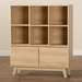 Baxton Studio Danina Japandi Oak Brown Finished Wood Bookshelf - LCF20211236-Pine Bookshelf