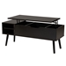 Baxton Studio Roden Modern Two-Tone Black and Espresso Brown Finished Wood Coffee Table with Lift-Top Storage Compartment - LCF20211257-Wenge-CT