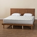 Baxton Studio Daina Mid-Century Modern Ash Walnut Finished Wood King Size Platform Bed - Daina-Ash Walnut-King