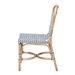 bali & pari Luciana Modern French Blue and White Weaving Natural Rattan Bistro Chair - Luciana-Rattan-DC