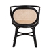bali & pari Palesa Modern Bohemian Two-Tone Black and  Natural Brown Rattan Dining Chair - WS032-Black-Rattan-DC