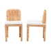 bali & pari Zariah Modern Bohemian Natural Brown Rattan and Mahogany Wood 2-Piece Dining Chair Set - WS14-Mahogany-DC