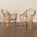 bali & pari Zara Modern Bohemian Natural Rattan 2-Piece Accent Chair Set - Zara-Rattan-AC