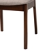 Baxton Studio Dannon Mid-Century Modern Grey Fabric and Walnut Brown Finished Wood 2-Piece Dining Chair Set - CS001C-Walnut/Light Grey-DC-2PK
