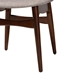 Baxton Studio Tarana Mid-Century Modern Grey Fabric and Walnut Brown Finished Wood 2-Piece Dining Chair Set - CS002C-Walnut/Light Grey-DC-2PK