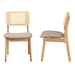 Baxton Studio Dannon Mid-Century Modern Grey Fabric and Ntural Oak Finished Wood 2-Piece Dining Chair Set - CS001C-Natural Oak/Light Grey-DC-2PK