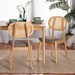 Baxton Studio Darrion Mid-Century Modern Grey Fabric and Natural Oak Finished Wood 2-Piece Dining Chair Set - CS004C-Natural Oak/Light Grey-DC-2PK