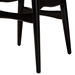 Baxton Studio Tarana Mid-Century Modern Cream Fabric and Black Finished Wood 2-Piece Dining Chair Set - CS002C-Black/Cream-DC-2PK