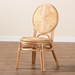 Baxton Studio Carita Modern Bohemian Natural Brown Rattan Dining Chair - Carita-Rattan-DC