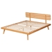 Baxton Studio Joaquin Modern Japandi Rustic Brown Finished Wood Queen Size Platform Bed - SW8523-Rustic Brown-Queen