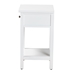 Baxton Studio Yelena Classic and Traditional White Finished Wood 1-Drawer End Table - JY23A003-Wooden-Accent Table