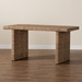 bali & pari Daijiro Modern Bohemian Natural Brown Seagrass and Wood Dining Table - F232-FT15-Wood & Seagrass-Dining Table