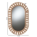 bali & pari Geona Modern Bohemian Metal and Natural Brown Seagrass Accent Wall Mirror - F232-FT28-Jute-Mirror