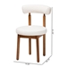 Baxton Studio Edric Modern Japandi Cream Boucle Fabric and Walnut Brown Finished Wood 2-Piece Dining Chair Set - BBT5491-Maya-Cream-DC