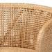 bali & pari Papua Modern Bohemian Natural Rattan and Walnut Brown Acacia Wood Dining Chair - Papua-Wood/Natural-DC