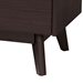 Baxton Studio Giancarlo Mid-Century Modern Espresso Brown Wood 3-Drawer Storage Chest with Rattan door - LV46 COD4623WI-Modi Wenge-Rattan-Chest