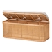 bali & pari Ishana Bohemian Natural Rattan Storage Bench - WS075/Open Square-Natural Rattan-Bench