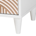 Baxton Studio Louetta Carved Contrasting Nightstand - SW8000-63NS2D-2DW-White-Nightstand