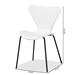 Baxton Studio Jaden Modern and Contemporary White Plastic and Black Metal 4-Piece Dining Chair Set - AY-PC11-White Plastic-DC