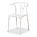 Baxton Studio Warner Modern and Contemporary White Plastic 4-Piece Dining Chair Set - AY-PC13-White Plastic-DC