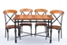 Baxton Studio Broxburn Light Brown Wood & Metal Dining Table - CDC222-DT