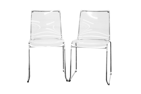Lino Transparent Clear Acrylic Dining Chair (Set of 2 ...

