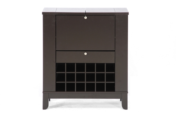 Modesto Brown Modern Dry Bar And Wine Cabinet Wholesale Interiors