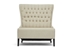 Baxton Studio Vincent Beige Linen Modern Loveseat Bench and Chair Set - BH-A32387LS/A32386AC