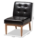 Baxton Studio Arvid Mid-Century Modern Dark Brown Faux Leather Upholstered Wood Dining Chair - BBT8051-Dark Brown/Walnut-CC