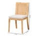 bali & pari Sofia Modern and Contemporary Natural Finished Wood and Rattan Dining Chair - Sofia-Natural-DC
