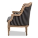 Baxton Studio Charlemagne Traditional French Black and Grey Striped Accent Chair - ASS378Mi CG4