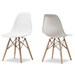 Baxton Studio AZZO Plastic Side Chair Set of 2
