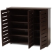 Baxton Studio Adalwin Modern and Contemporary 3-Door Dark Brown Wooden Entryway Shoes Storage Cabinet - SC863533-Wenge