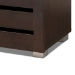 Baxton Studio Adalwin Modern and Contemporary 3-Door Dark Brown Wooden Entryway Shoes Storage Cabinet - SC863533-Wenge
