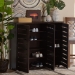 Baxton Studio Adalwin Modern and Contemporary 3-Door Dark Brown Wooden Entryway Shoes Storage Cabinet - SC863533-Wenge