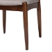 Baxton Studio Amato Mid-Century Modern Light Gray Fabric Upholstered Walnut Finished Wood Dining Chair Set of 2 - Aeron-Light Grey/Walnut-DC