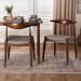 Baxton Studio Amato Mid-Century Modern Light Gray Fabric Upholstered Walnut Finished Wood Dining Chair Set of 2 - Aeron-Light Grey/Walnut-DC