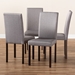 Baxton Studio Andrew Contemporary Espresso Wood Grey Fabric Dining Chair (Set of 4) - Andrew Dining Chair-Grey Fabric